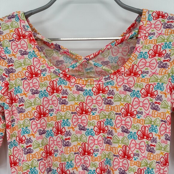 Dot Dot Smile Girl's Ballerina Skater Dress sz 11 NWT Short Sleeve Colorful Bows - Picture 8 of 9